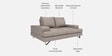 Benjamin 2 seater Sofa in Grey Color