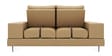 Benjamin Leatherette 2 Seater Sofa in Mushroom Beige Colour
