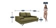 Benjamin Leatherette 2 Seater Sofas in Olive Green Colour