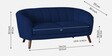 Benjamin Fabric 2 Seater Sofa in Royal Blue Colour