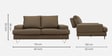 Benjamin Leatherette 2 Seater Sofa With Adjustable Backrest & Usb Charging In Grey Color