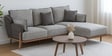 Bentley Fabric Sectional Sofa In Grey Colour