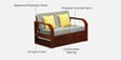 Bergen Sheesham Wood 2 Seater Sofa In Honey Oak Finish