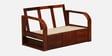 Bergen Sheesham Wood 2 Seater Sofa In Honey Oak Finish