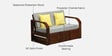 Bergen Sheesham Wood 2 Seater Sofa In Provincial Teak Finish