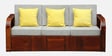 Bergen Sheesham Wood 3 Seater Sofa In Honey Oak Finish