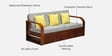 Bergen Sheesham Wood 3 Seater Sofa In Honey Oak Finish