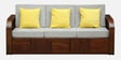 Bergen Sheesham Wood 3 Seater Sofa In Provincial Teak Finish