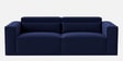 Bergen Velvet 3 Seater Sofa In Navy Blue Colour