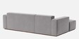 Bergen Velvet RHS Sectional Sofa In Grey Colour