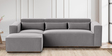 Bergen Velvet RHS Sectional Sofa In Grey Colour