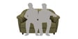 Berry compact Leatherette 2 Seater Sofas in Olive Green Colour