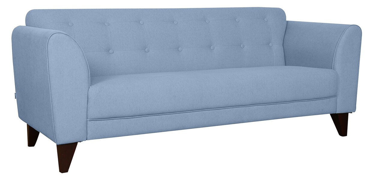 Buy Belem 3 Seater Sofa in Ice Blue Colour CasaCraft By Pepperfry
