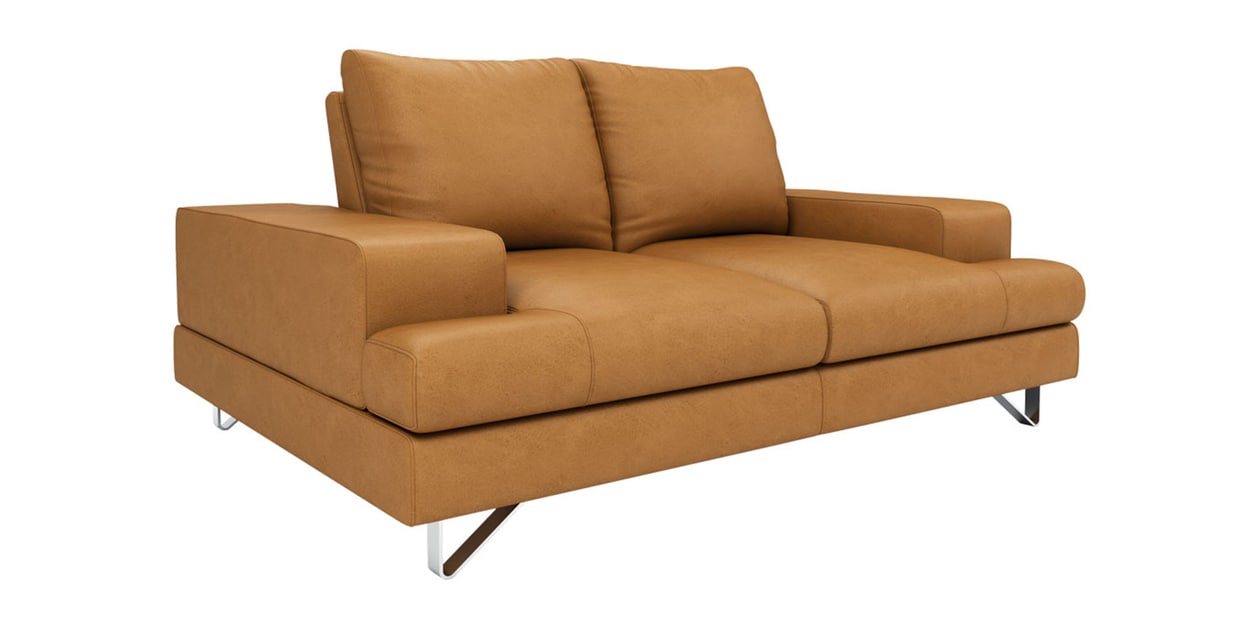 Buy Benjamin Leatherette Seater Sofas in Brown Colour at 35% OFF