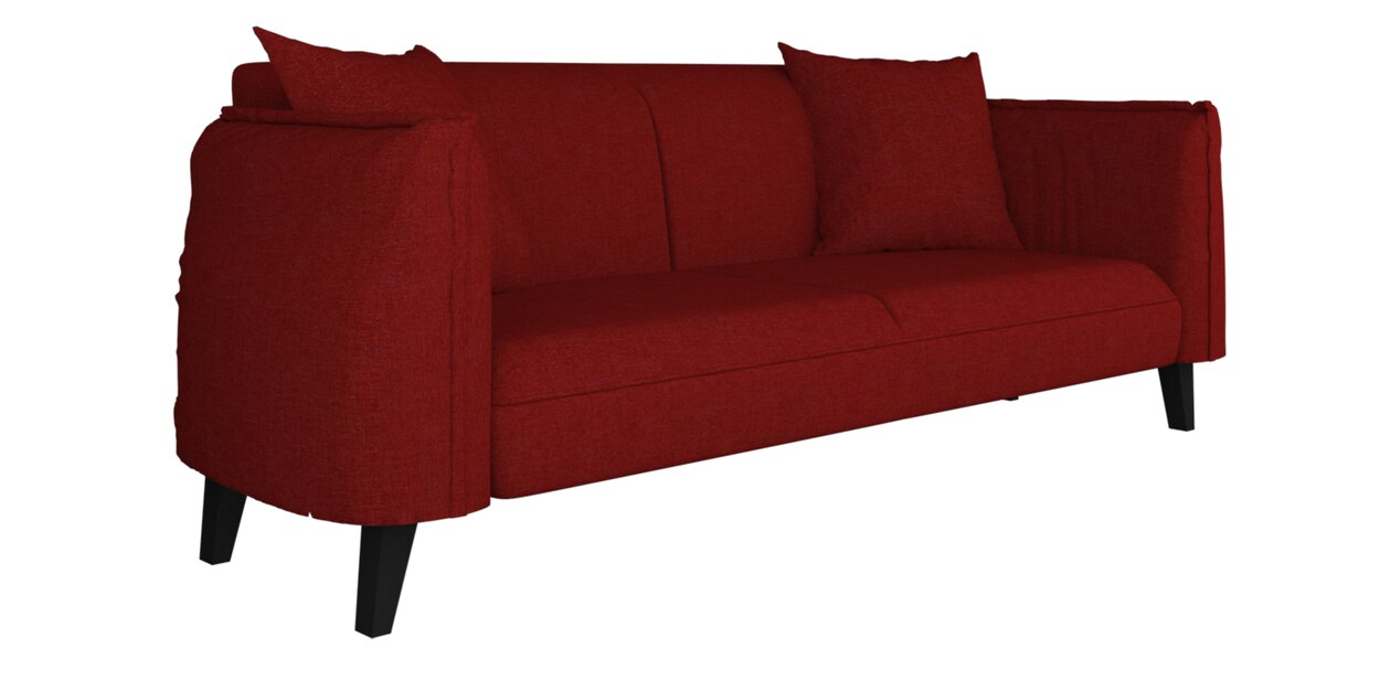 Buy Bexley Fabric 3 Seater Sofa In Red Colour By Varanda Woods Online Modern 3 Seater Sofas 9664