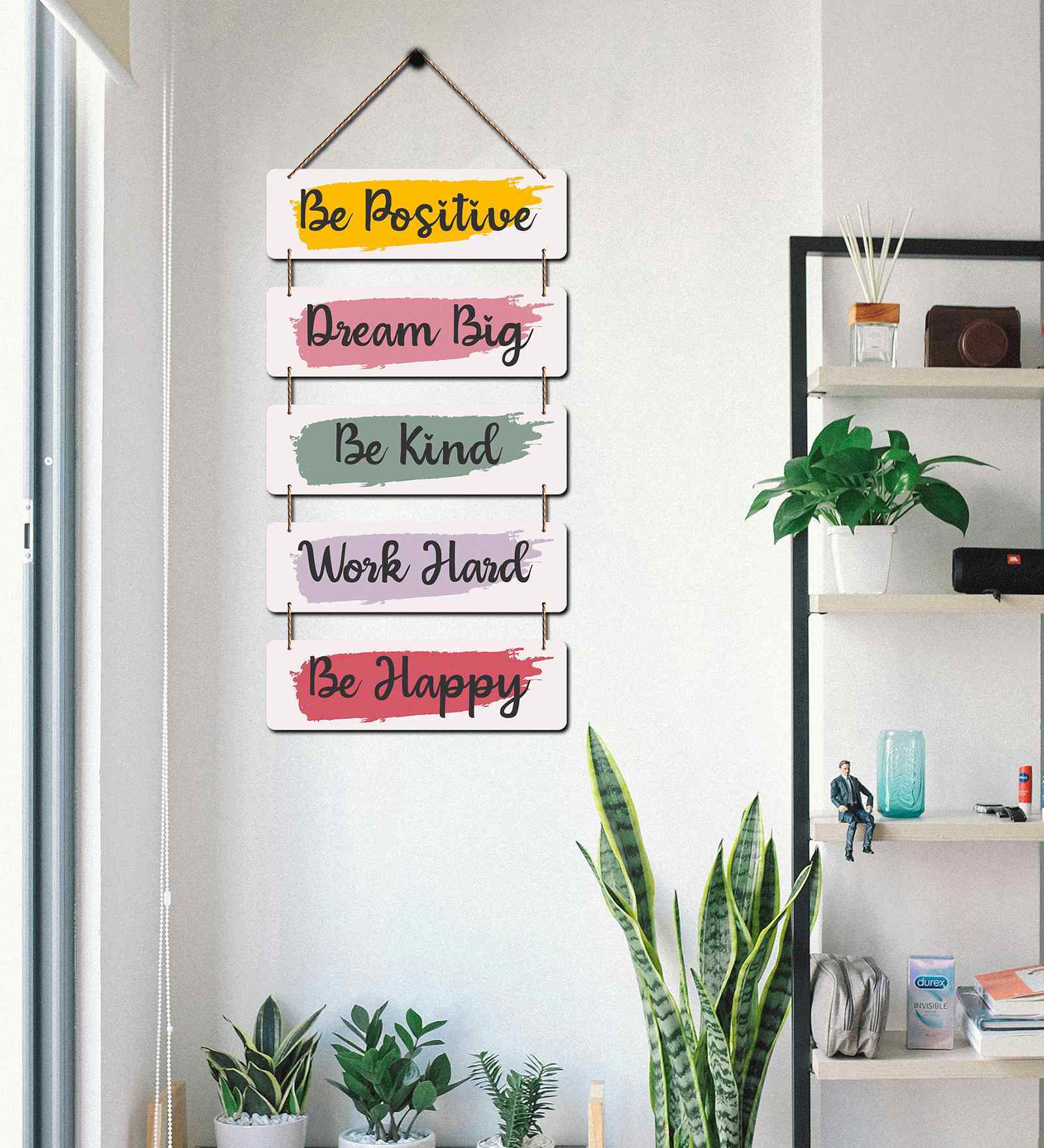 Be Positive Dream Big Be Kind Wooden Wall Hanging