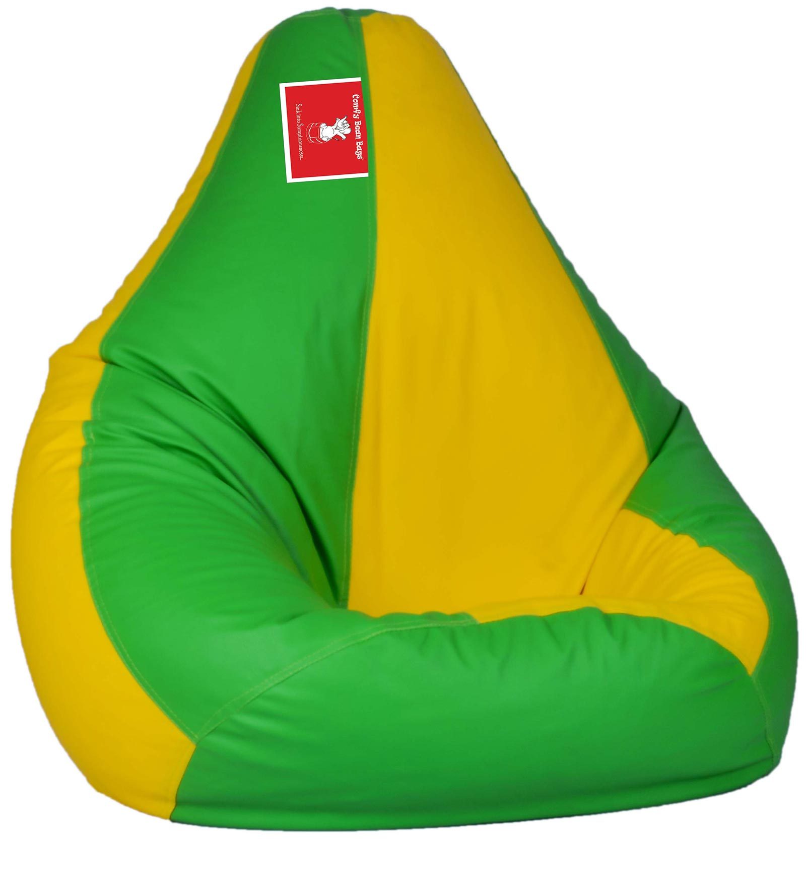 Buy Bean Bag Cover in Parrot Green & Yellow Colour by Comfy Bean Bags