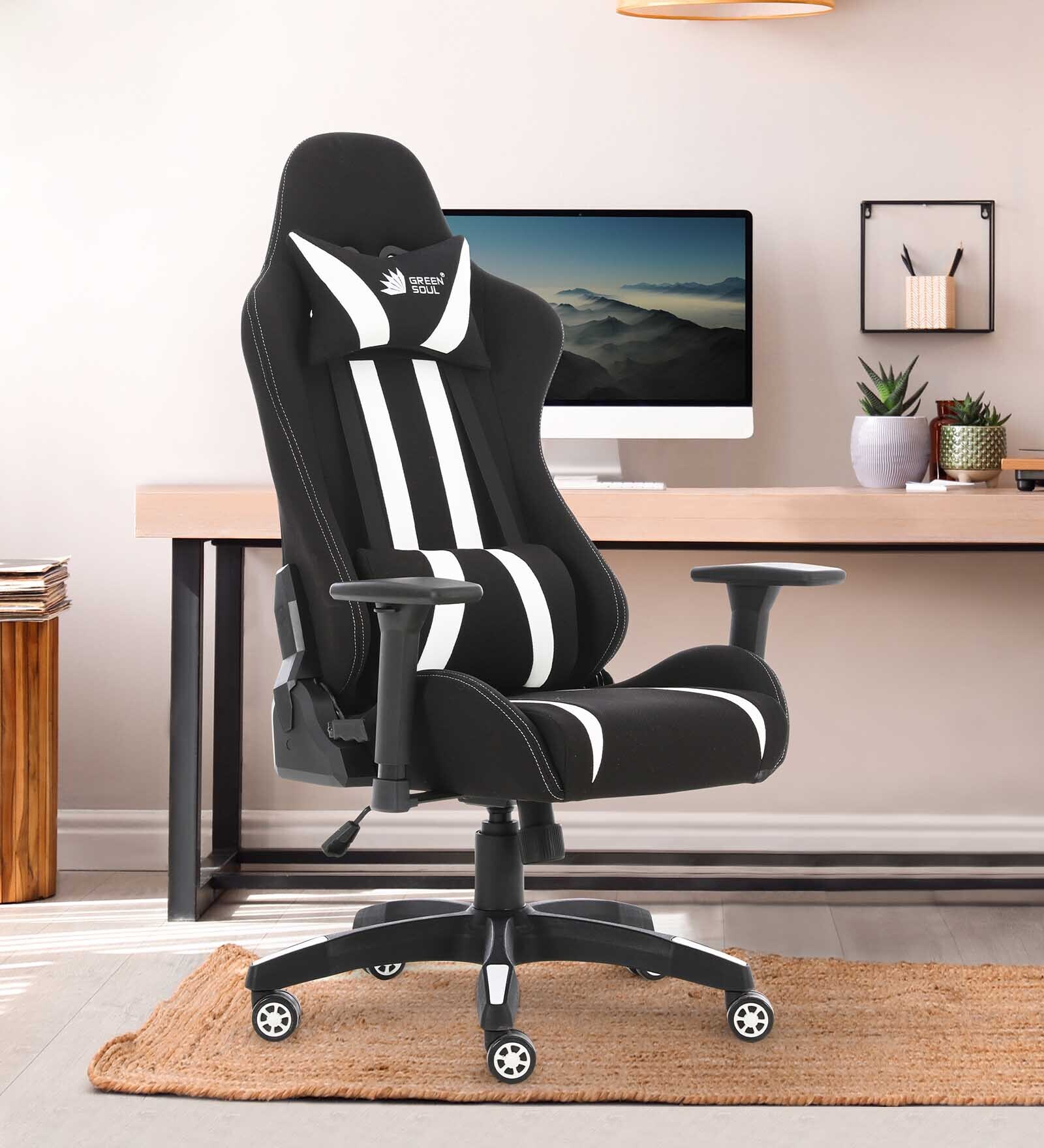 Buy Beast Gaming Chair in Black & White Colour by Green Soul Online ...