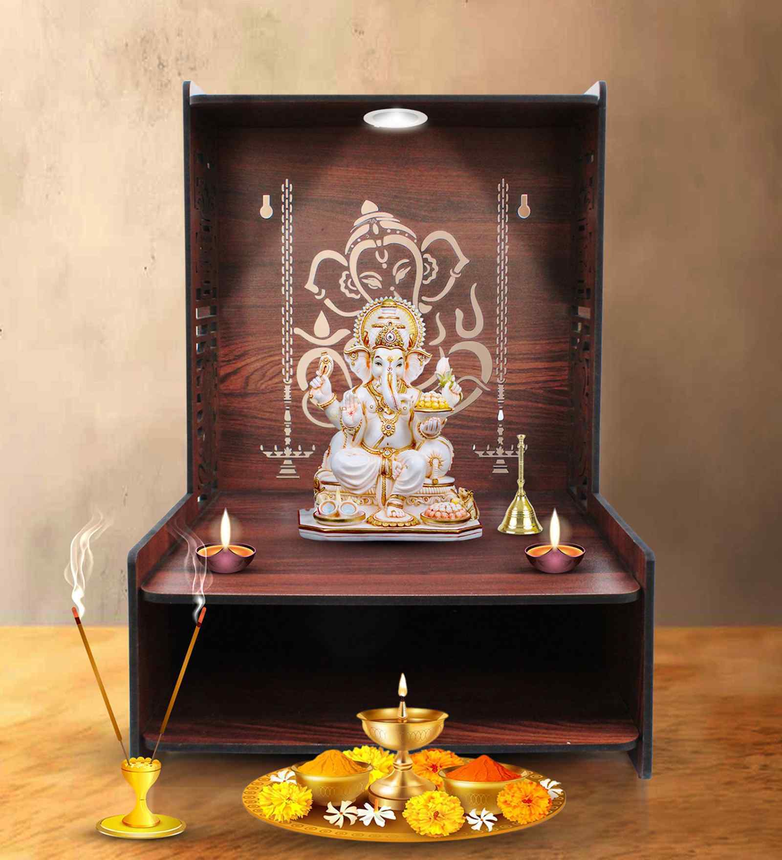 Beautiful Compact Modern Pooja Mandir for Small Spaces