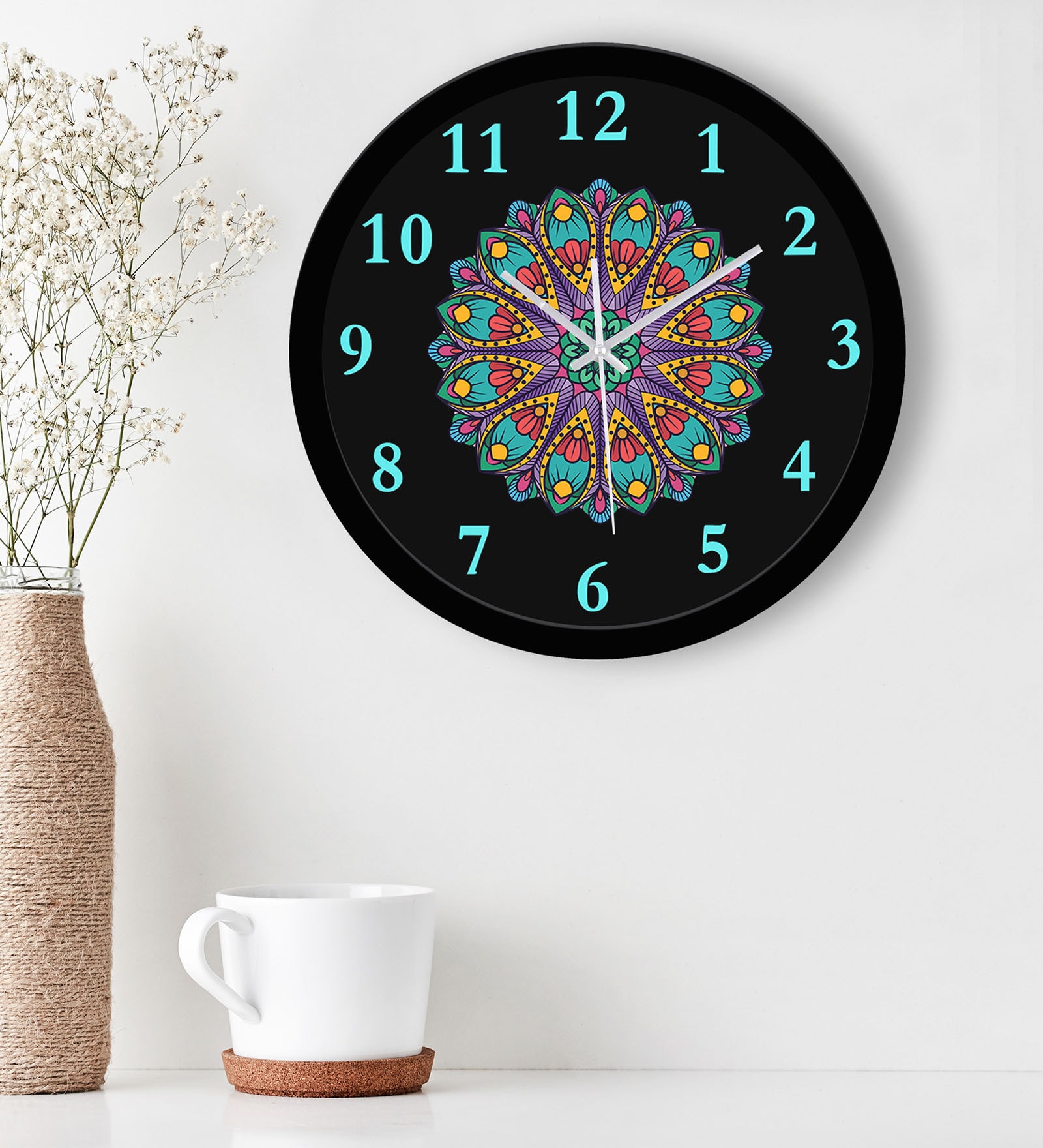 Buy Beautiful Design Wall Clock in Multicolour at 33% OFF by Wens ...