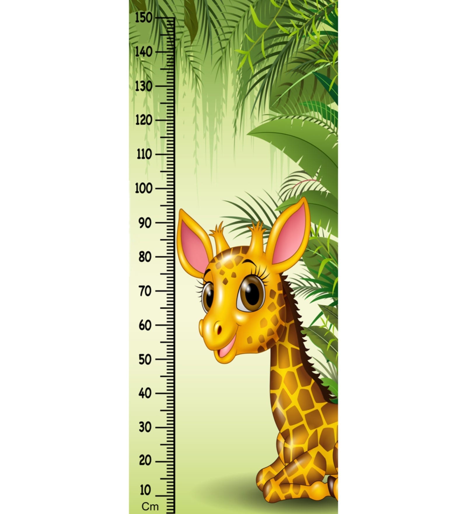 Beautiful Giraffe in Multicolour Height Chart