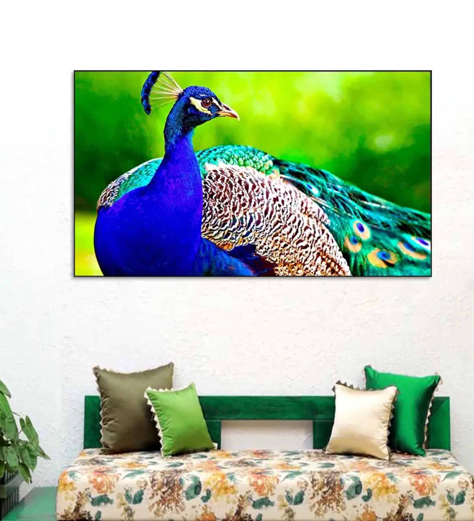 Beautiful Peacock Multicolour Canvas Art Print