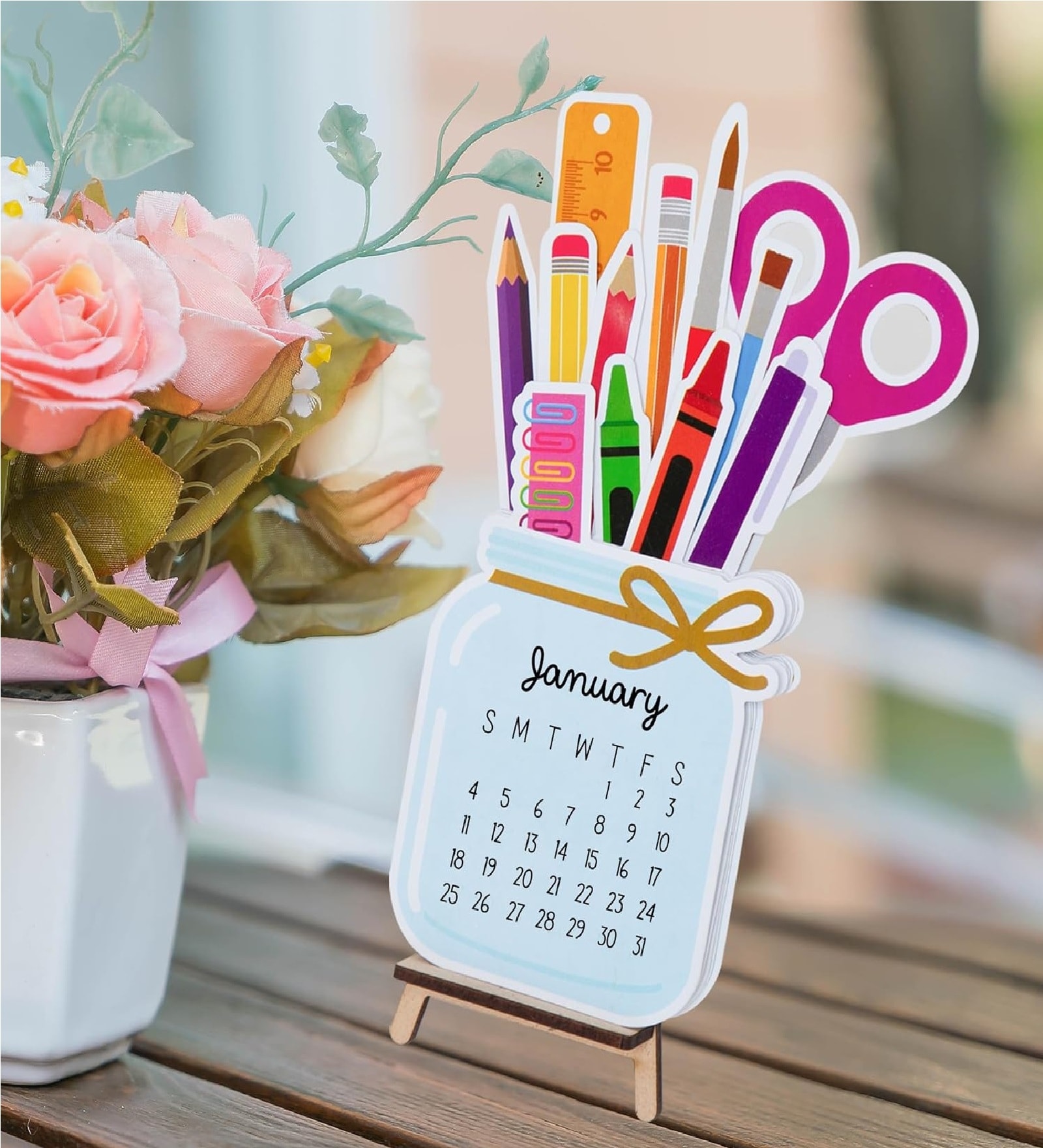 Beautiful Stationary Desk Calendar 2026