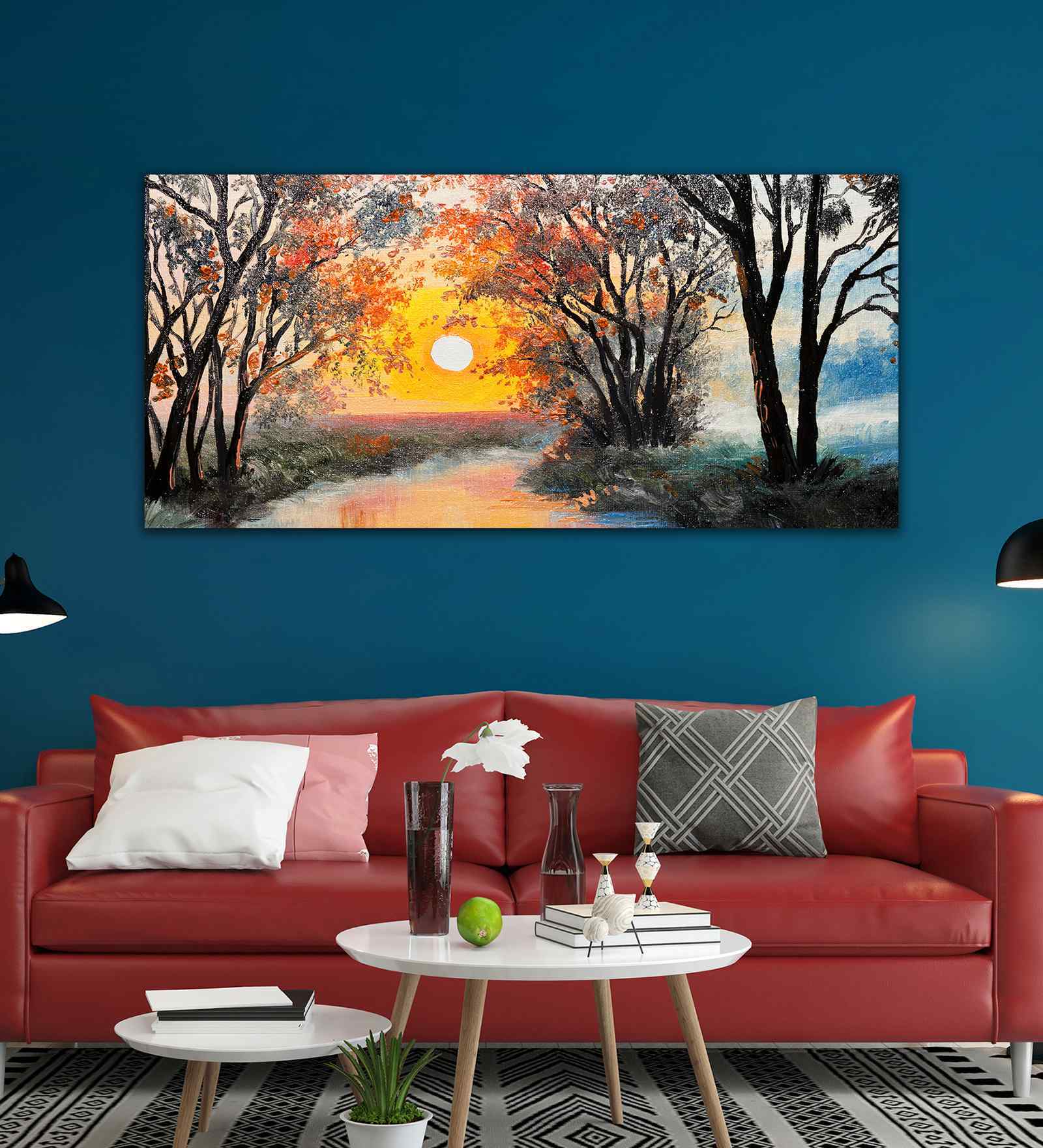 Beautiful Sunset Scenery Premium Wall Painting