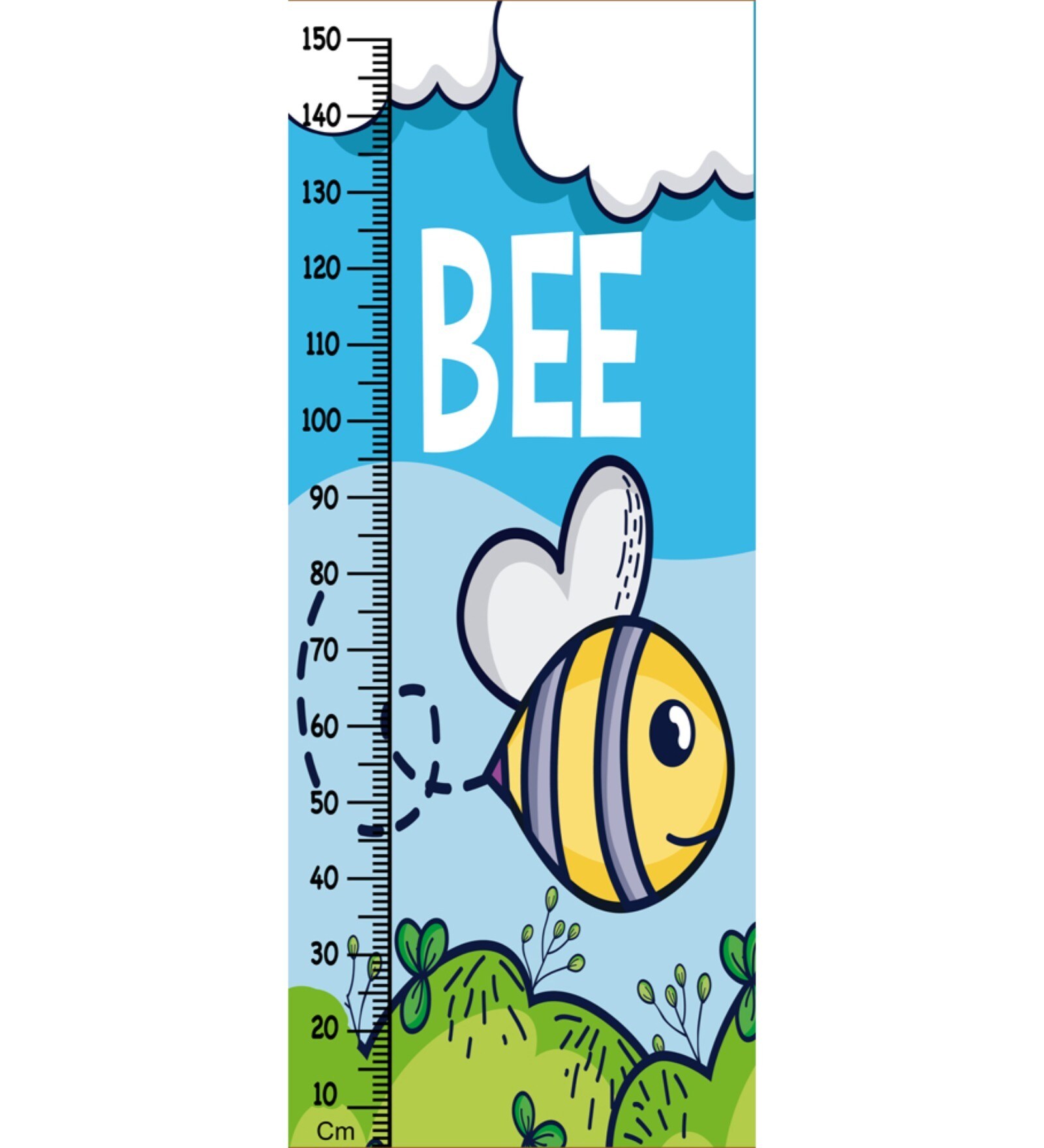 Bee in Multicolour Height Chart