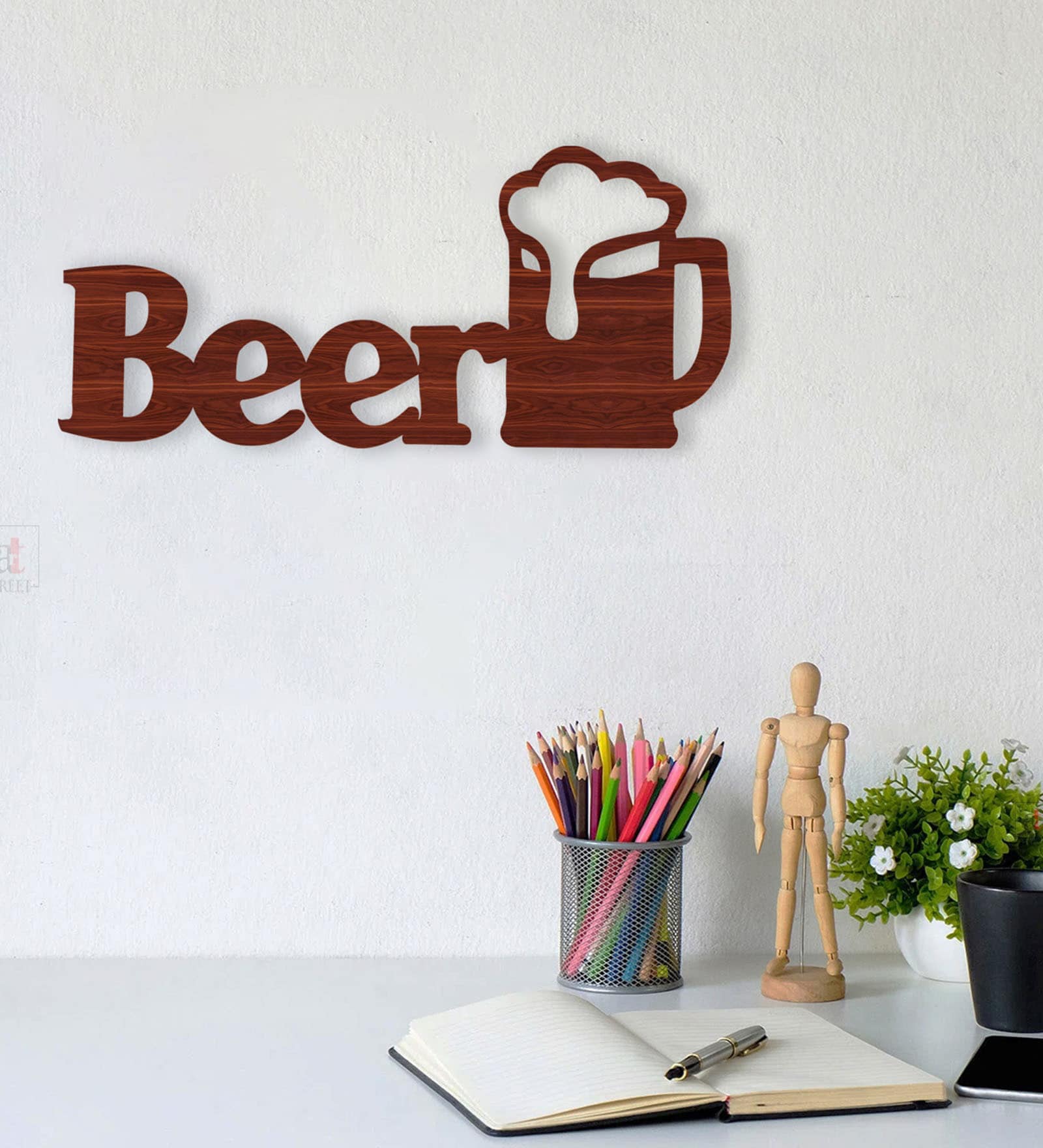 Beer Brown MDF Wall Art