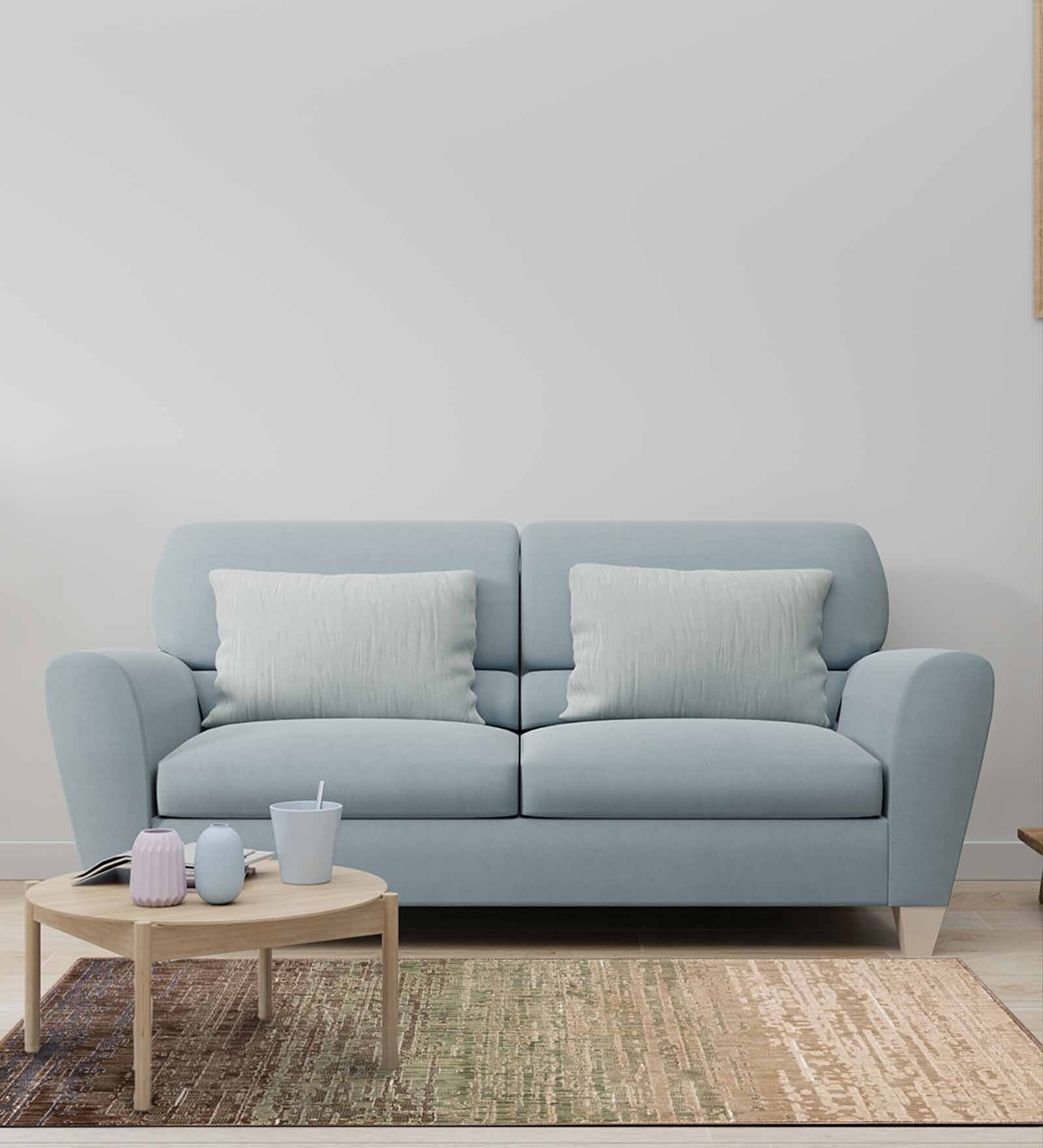 Beige & Brown Abstract Polyester 5 x 7 Feet Machine Made Carpet