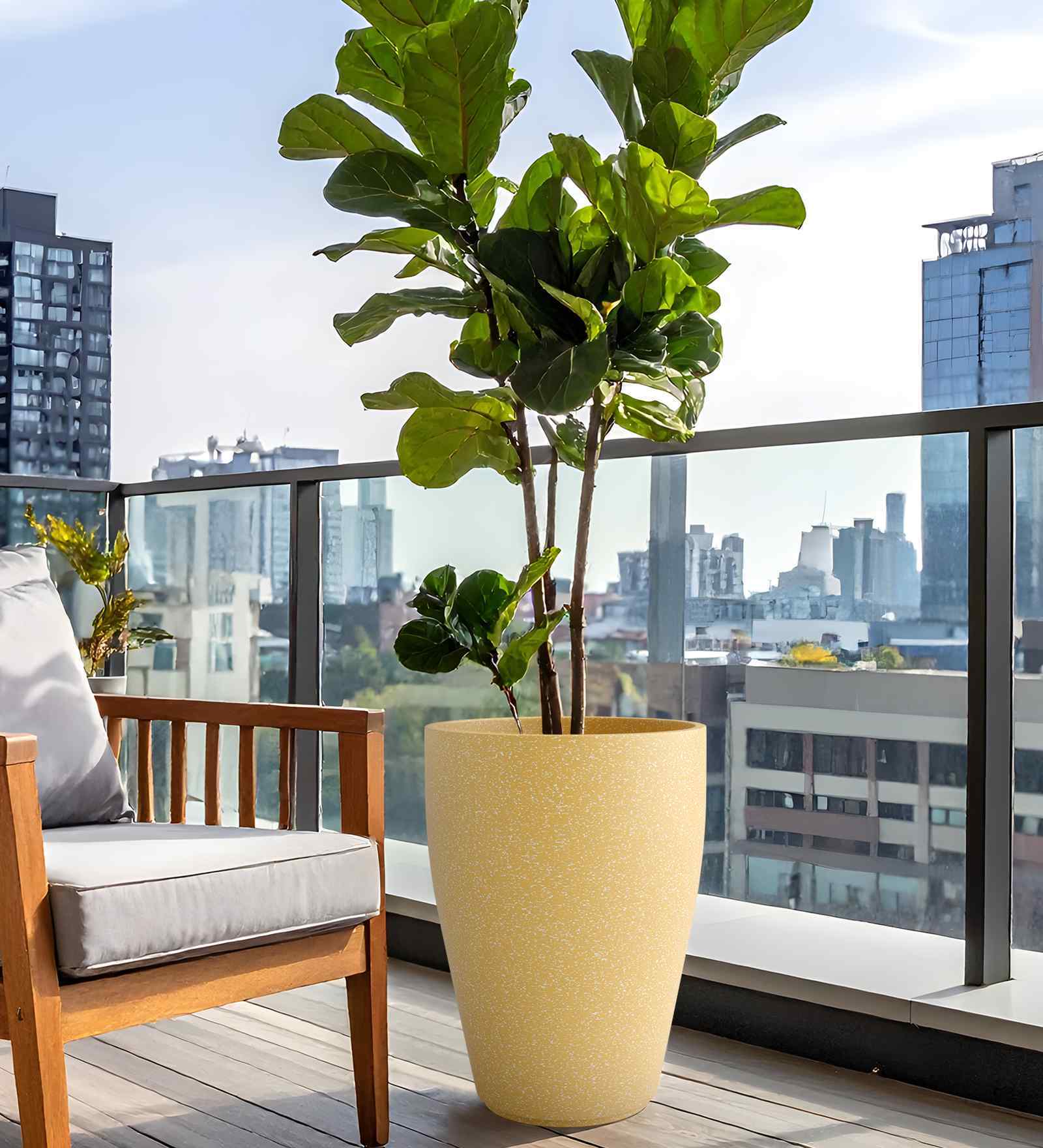 Beige VNR Round 18 Inches Planter