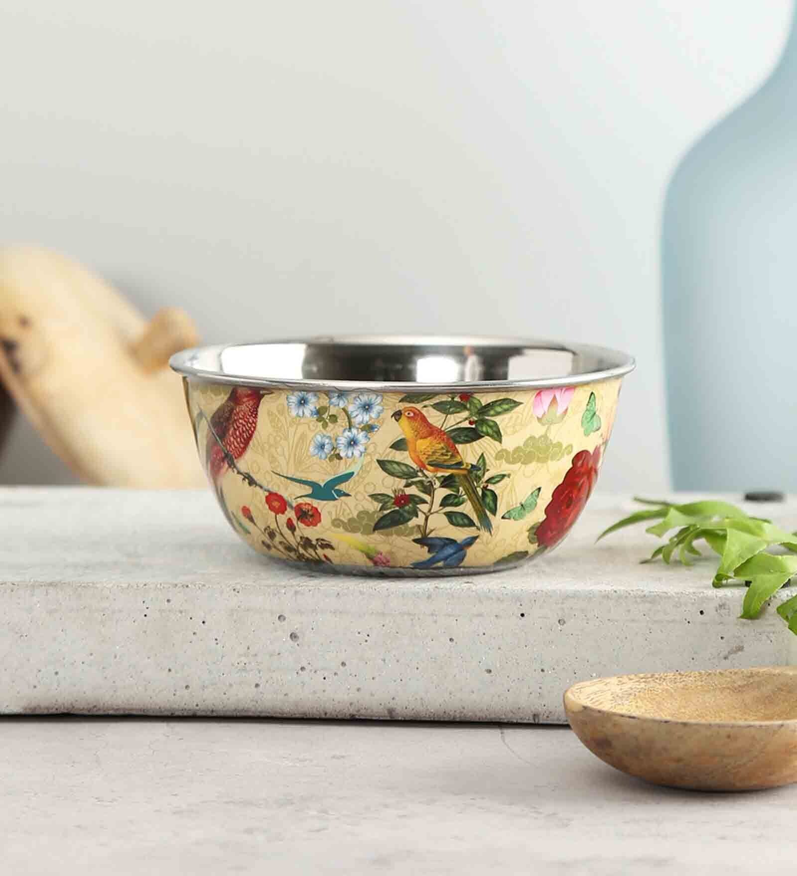 Beige 200 ml Steel Katori 1 Piece