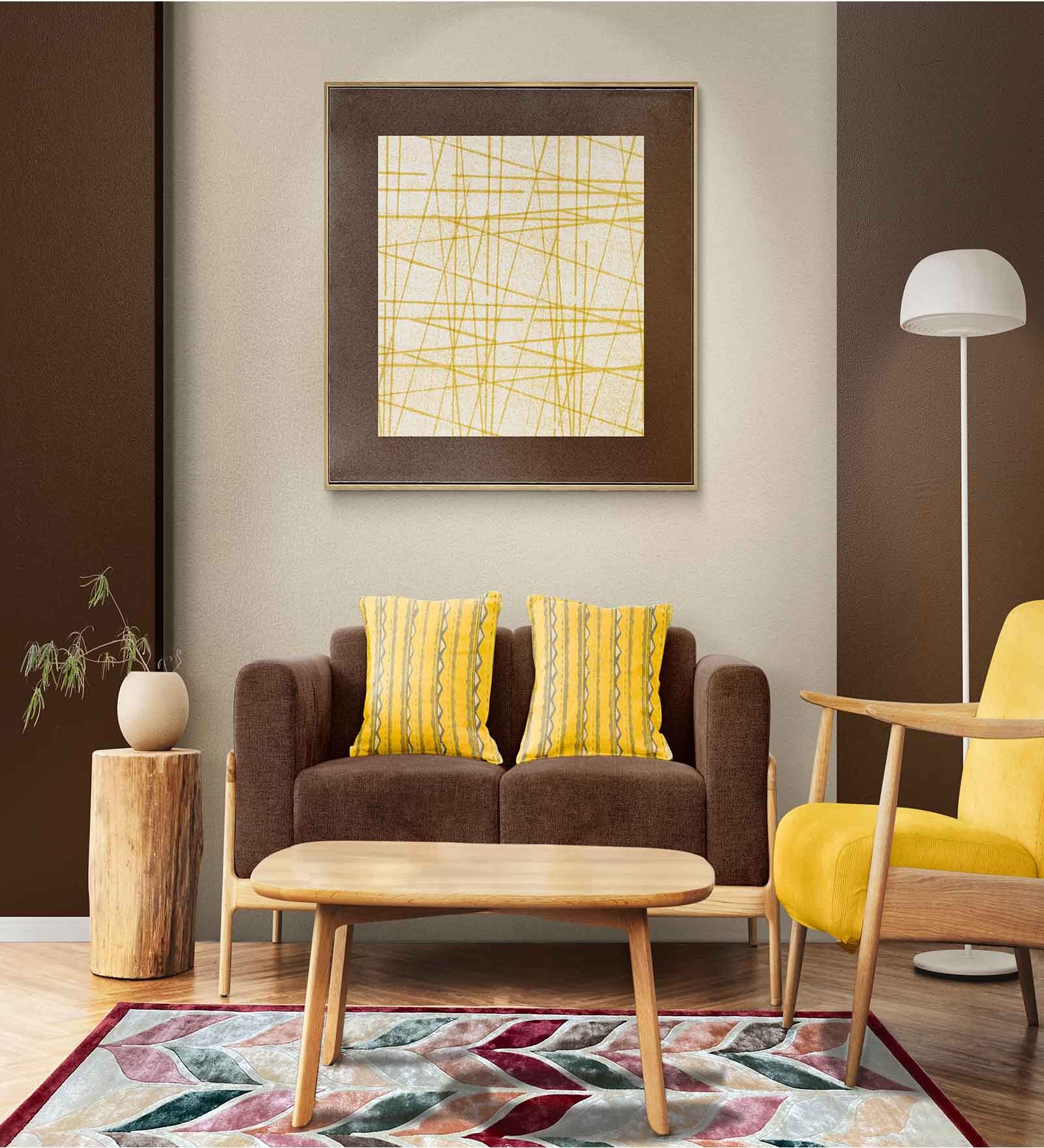 Beige Abstract Wool 4 ft x 6 ft Hand Tufted Carpet