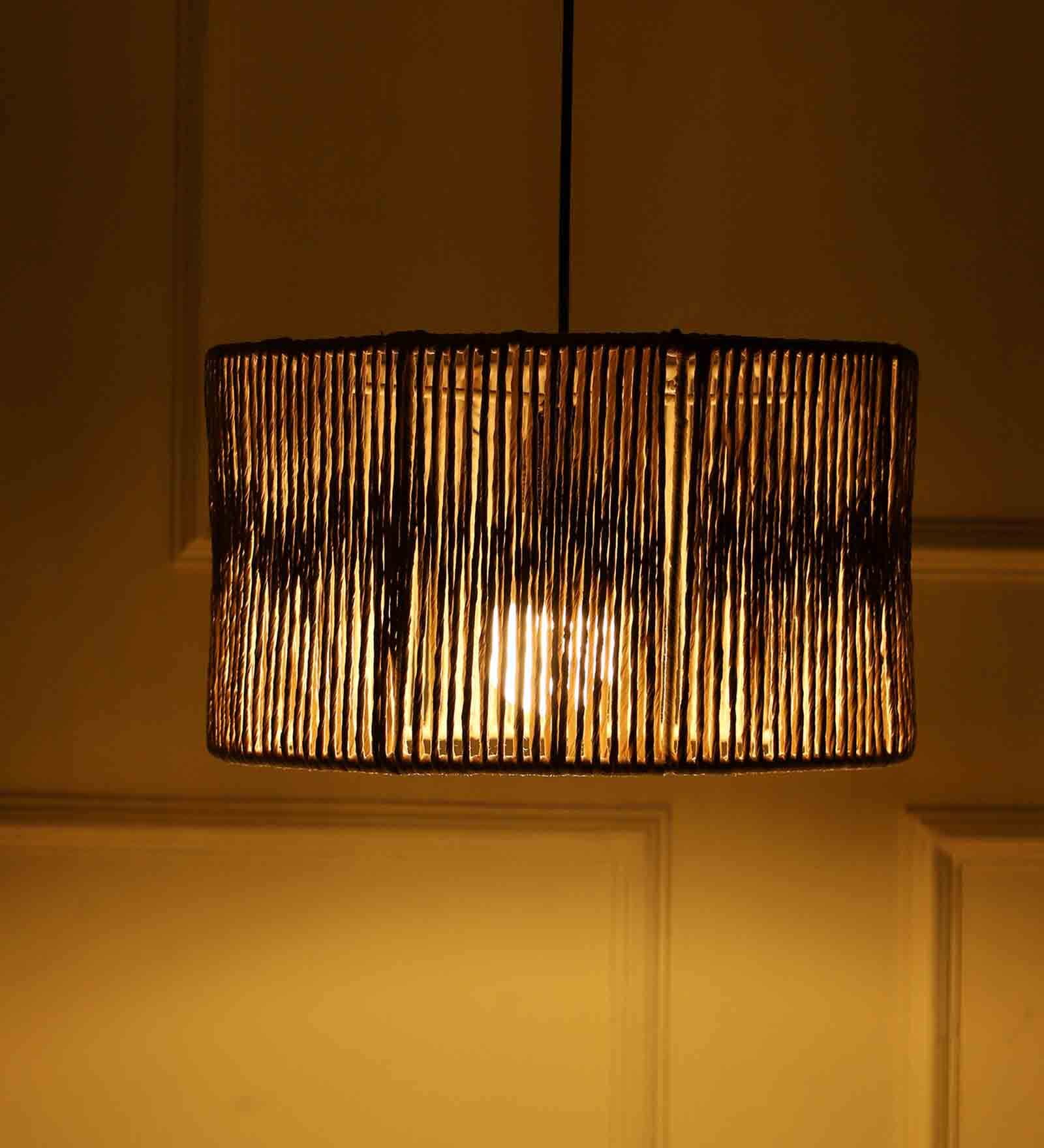 Antz Beige Cane Hanging Light