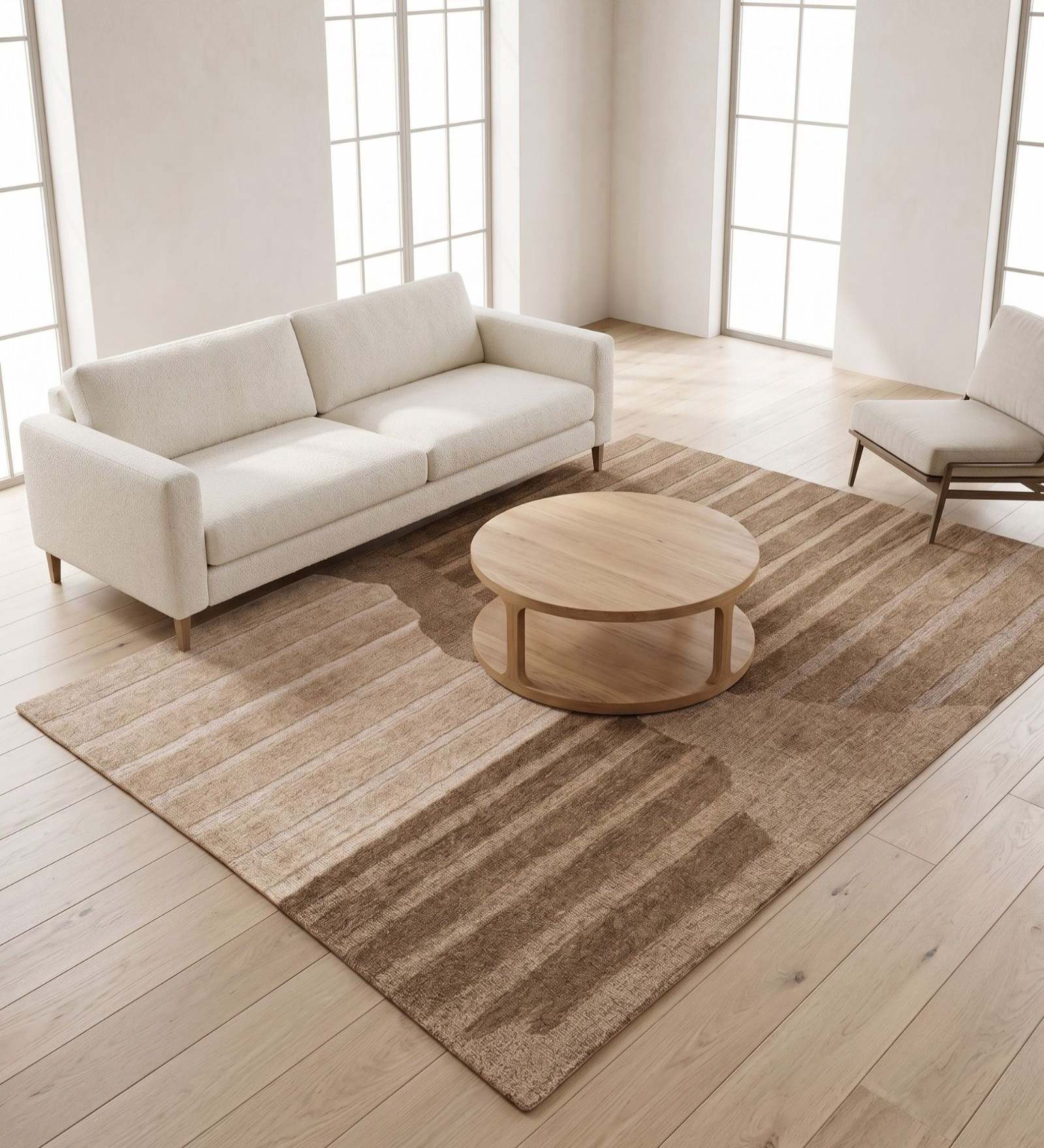 Beige Abstract Woolen 72 x 108 Inches Hand Tufted Rug Beige Abstract Woolen 72 x 108 Inches Hand Tufted Rug
