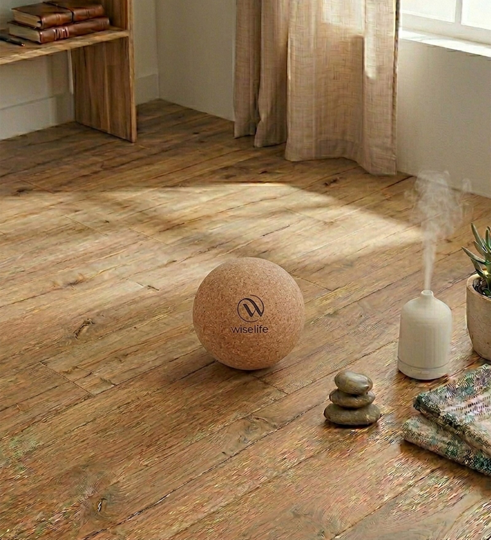 Beige Cork 2.3X2.3 Inches Massage Ball Beige Cork 2.3X2.3 Inches Massage Ball