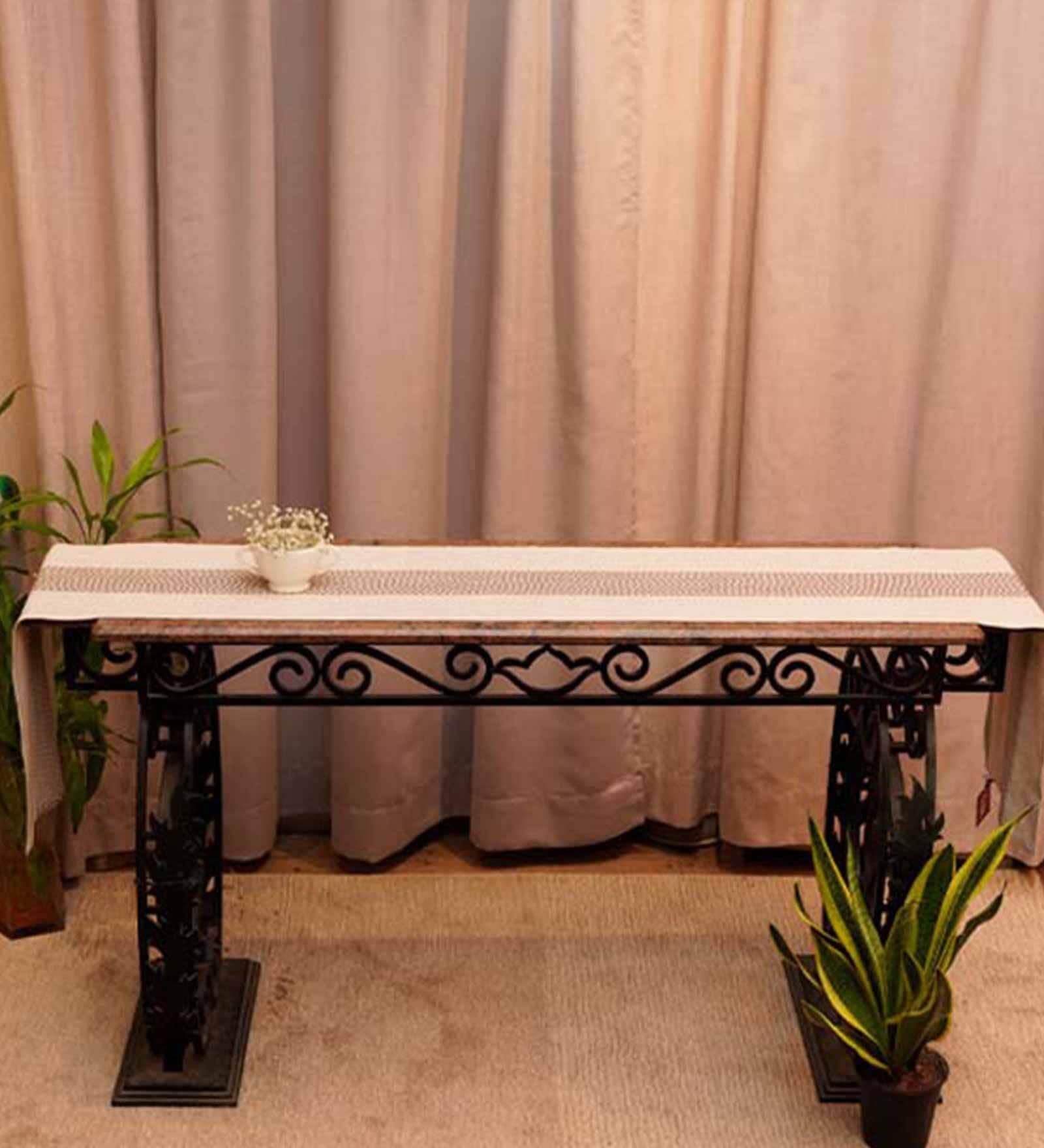 Julep  (12x84) Beige Cotton Table Runner