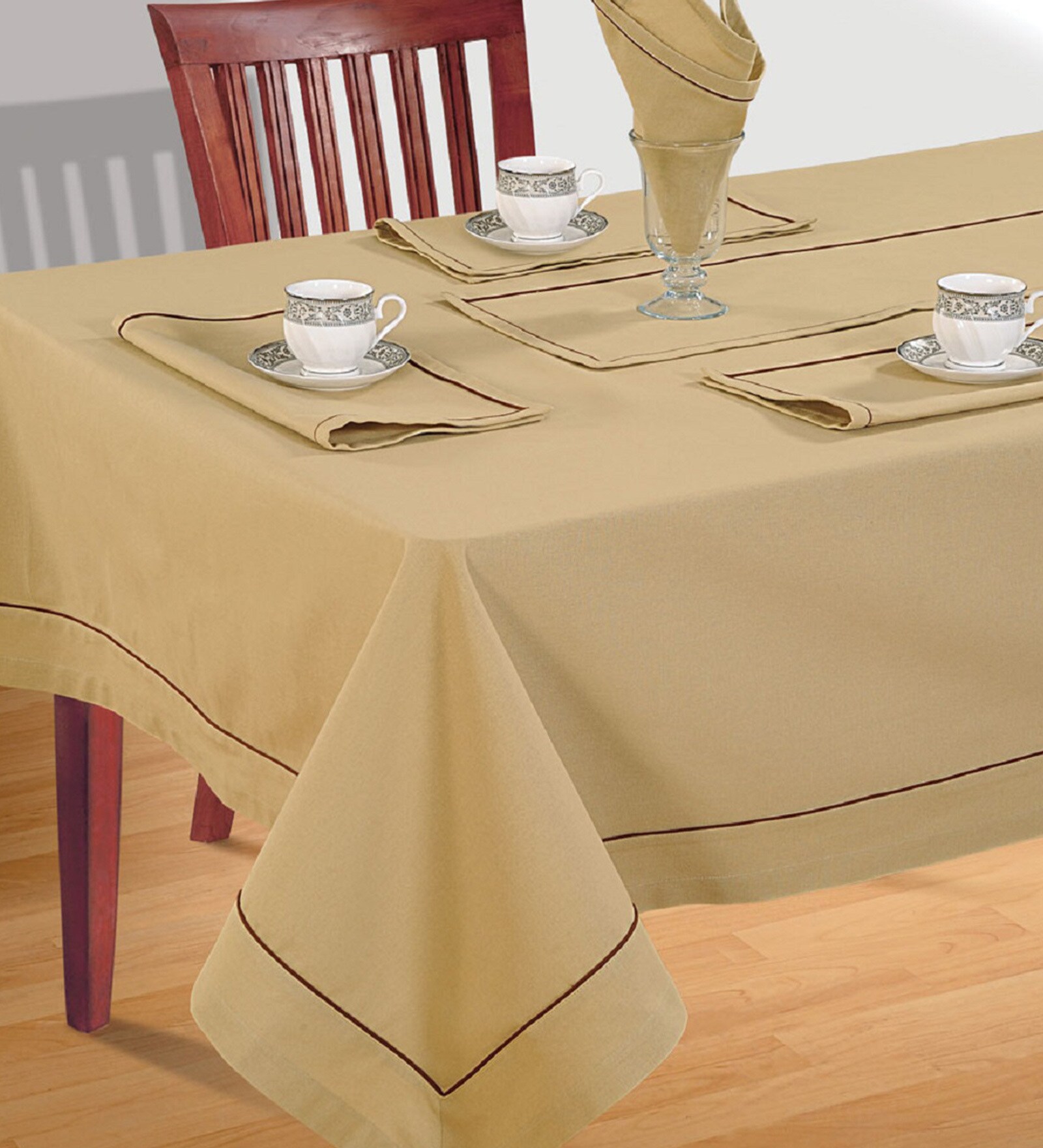 Latico (88x59) Beige Cotton Table Cloth