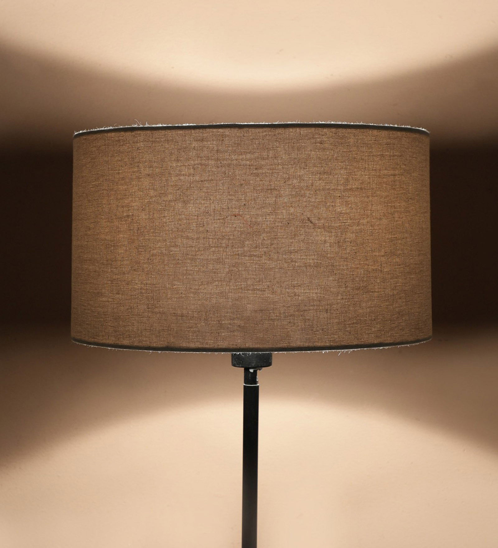 Mountwill Beige Cotton Fabric Solid Lampshade
