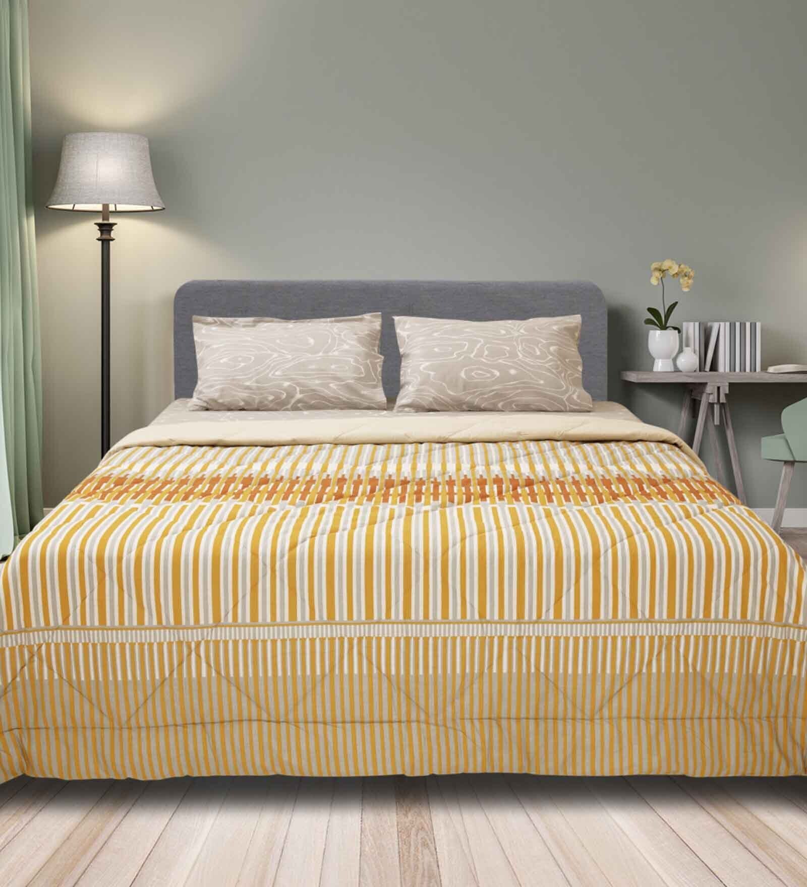 Beige Cotton 150 Mild Winter Single Bed Comforter