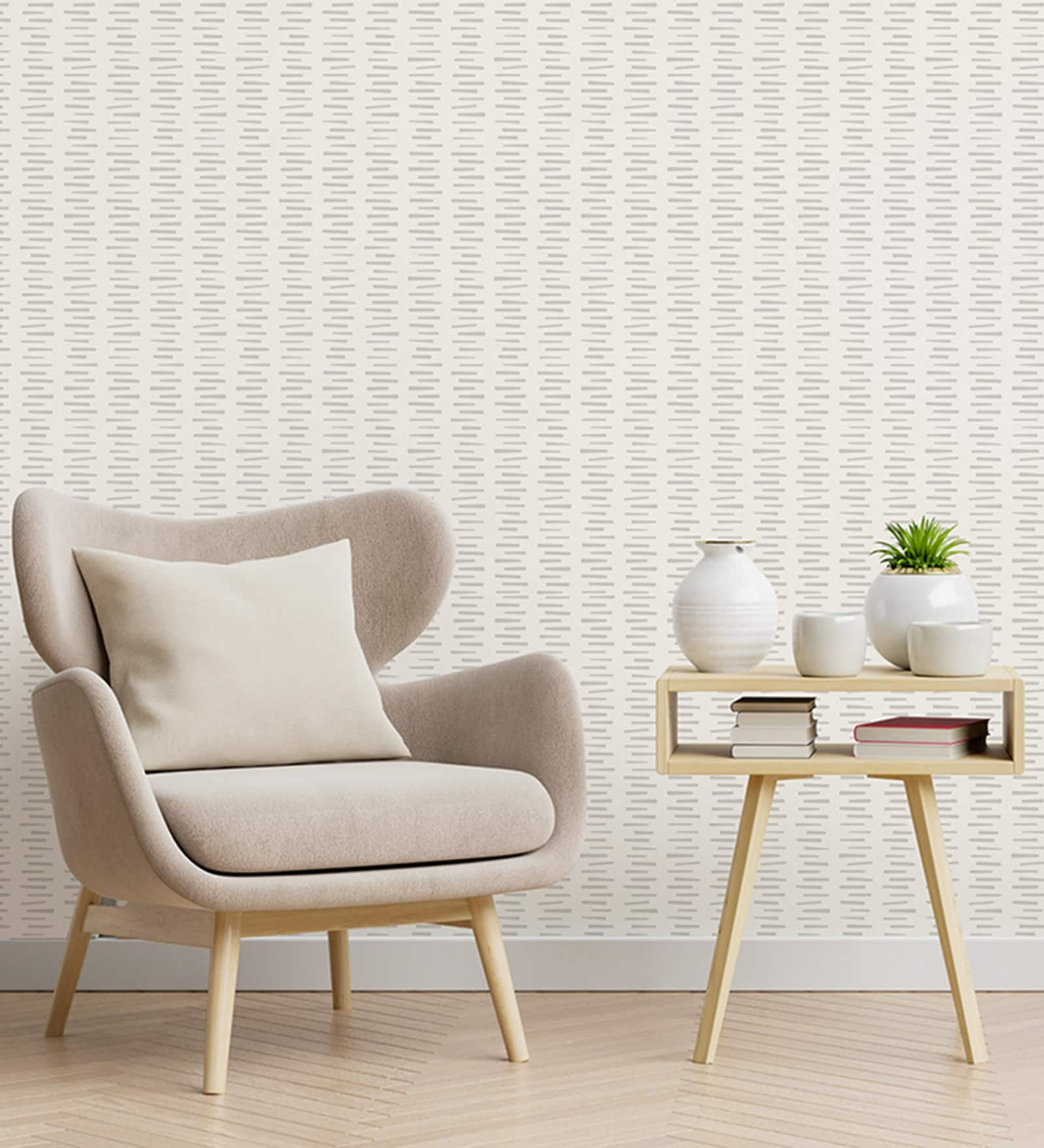 Buy Beige Dashes Wallpaper at 10% OFF by The Wall Chronicles | Pepperfry