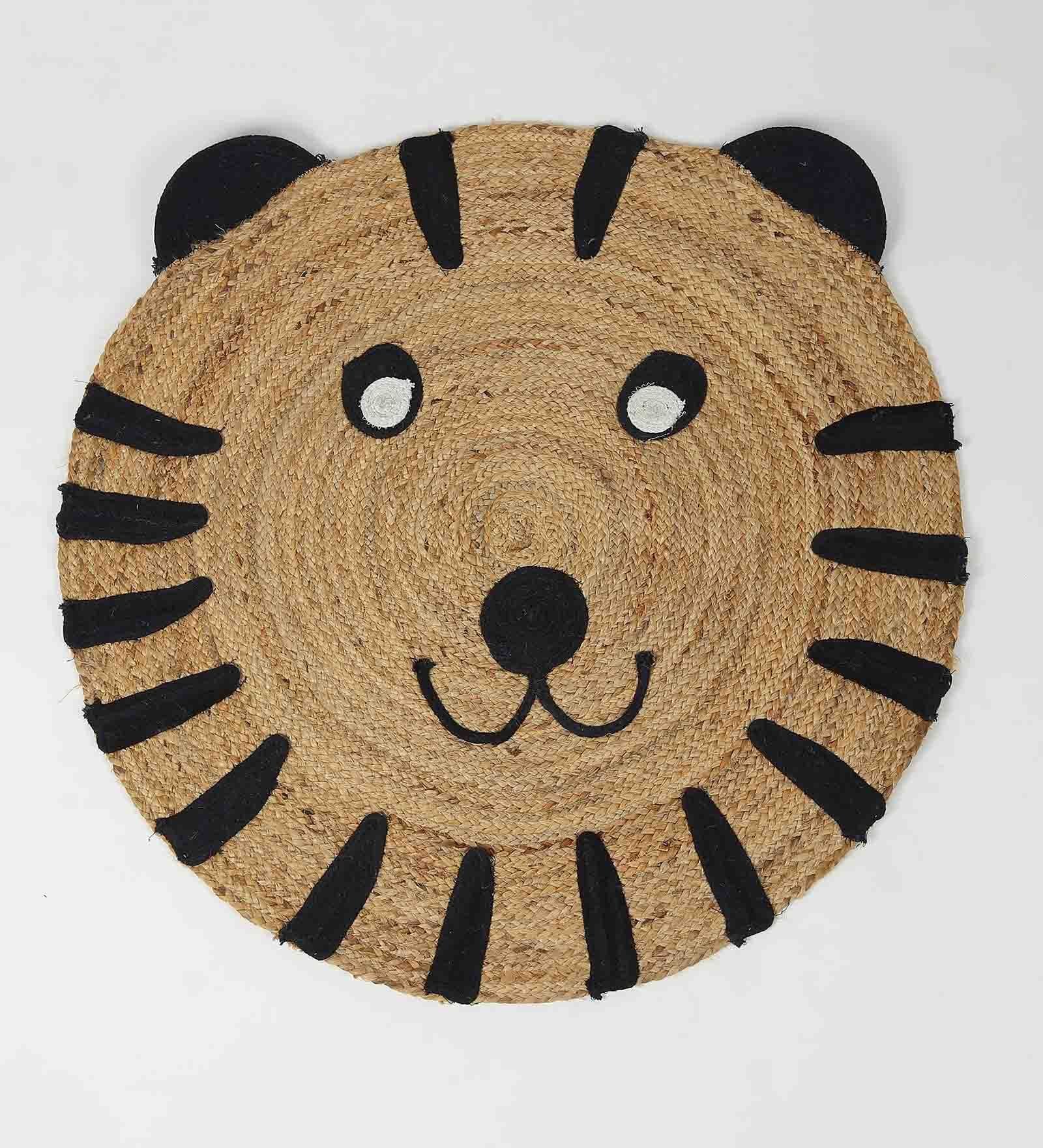Beige Jute 3 Ft Round Carpet