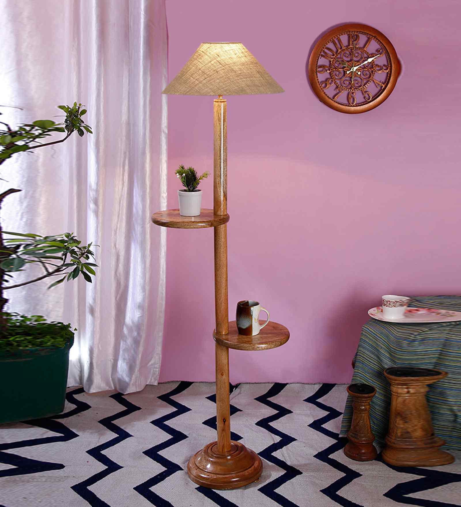Buy Beige Jute Coolie Floor Lamp at 40% OFF by New Era | Pepperfry