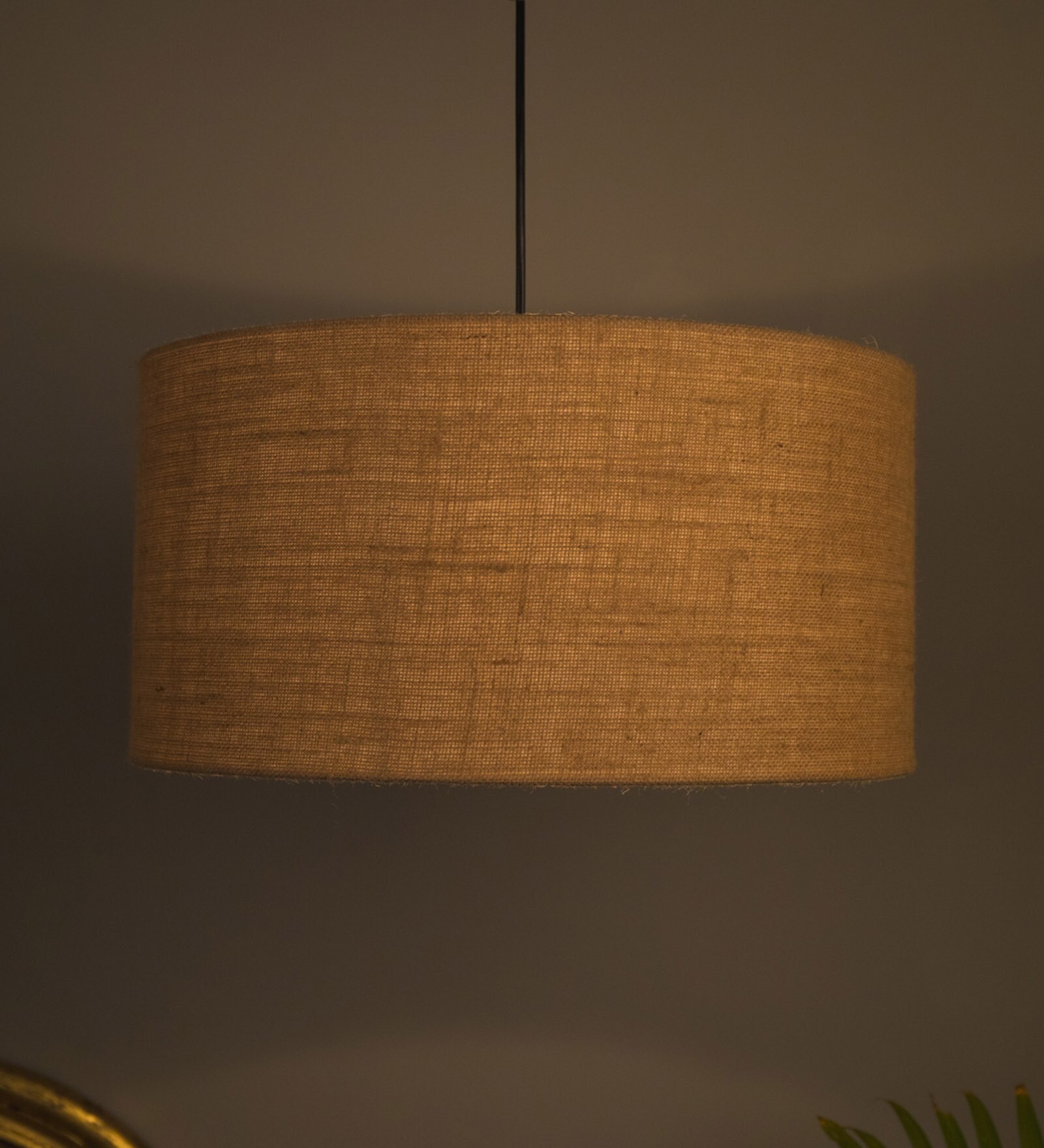 Buy Brown Natural Fiber Single Hanging Lights by Grated Ginger Online