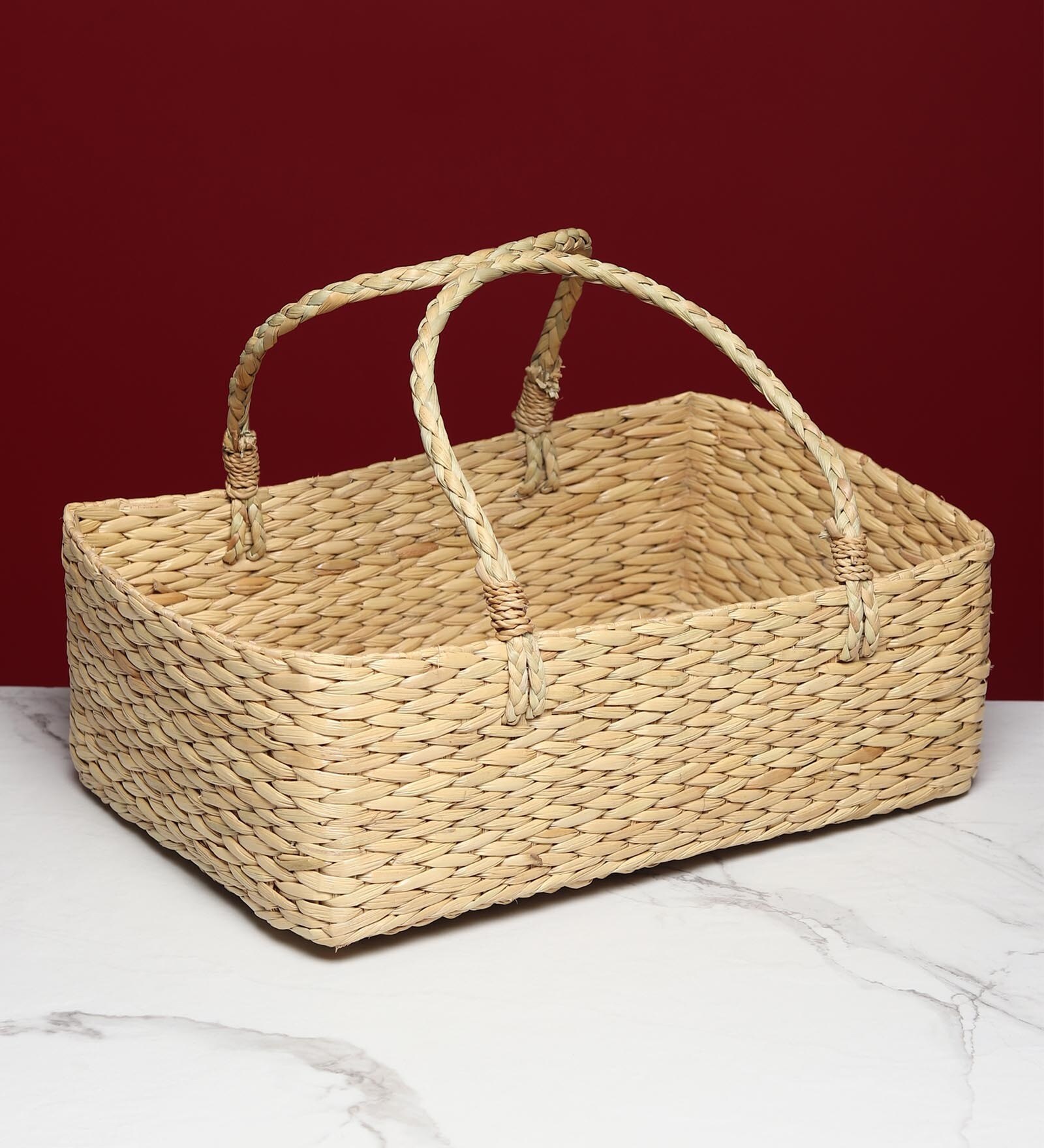 Beige Natural Fibre Large Gifting Fruit Basket