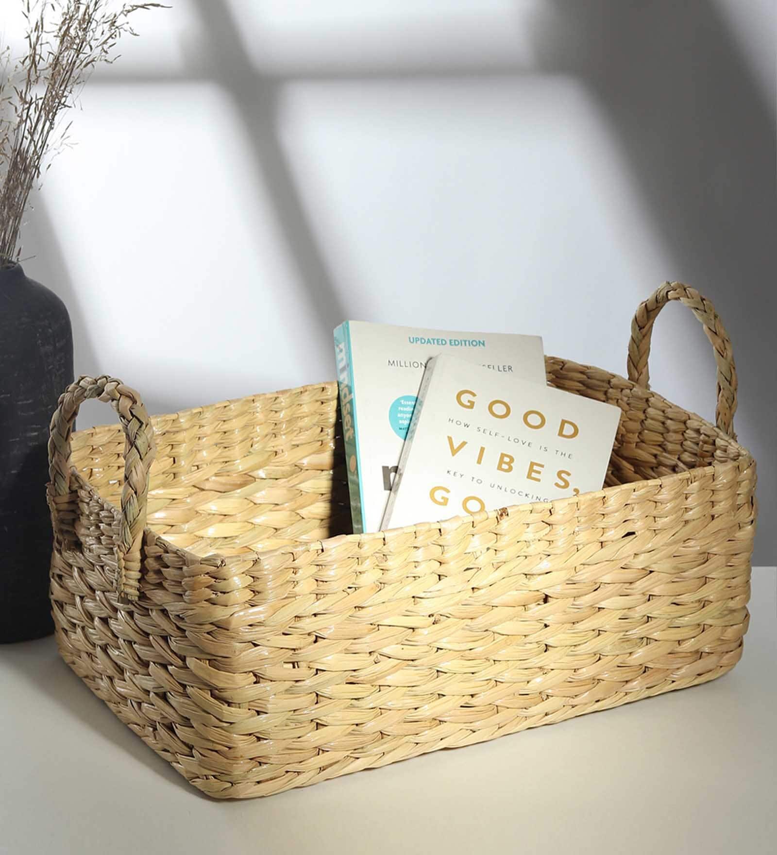 Beige Natural Fibre Large Gifting Fruit Basket