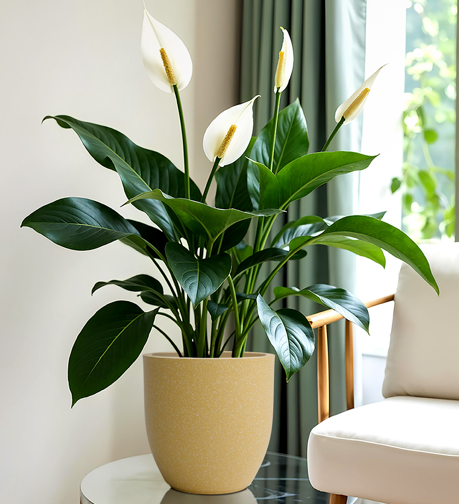 Beige Pcup Round 1 Inches Planter