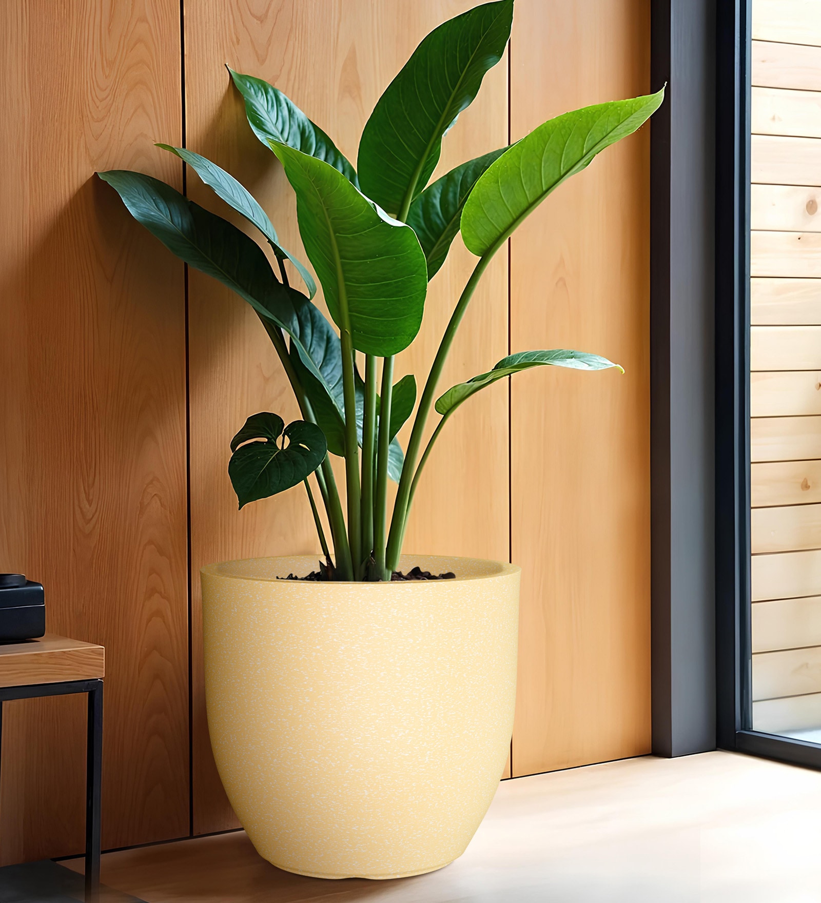 Beige Pcup Round 17 Inches Planter