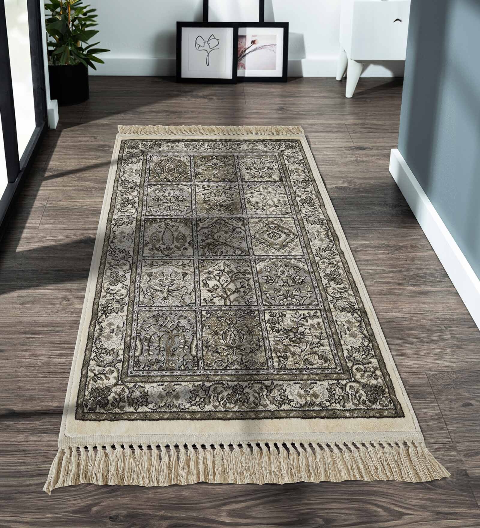 Beige Persian 2x3 Feet Machine Made Runner